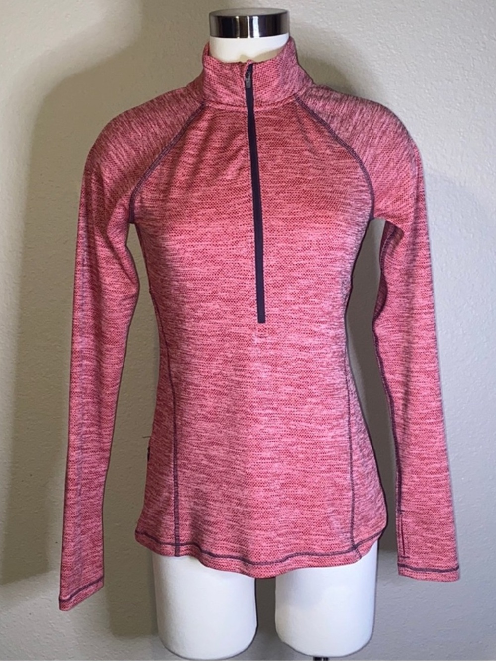 Champion Long Sleeve Orange/Gray Size XS